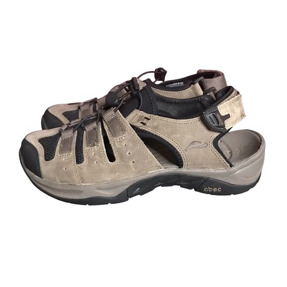 Abeo Men's Size 8 Tan and Black Sandals - Picture 3 of 13